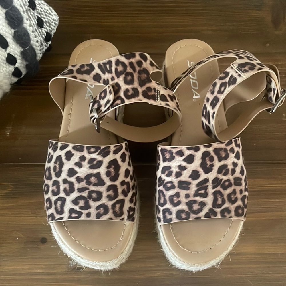 Soda Leopard Sandals